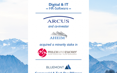 Bluemont unterstützt ARCUS Capital und Co-Investor Aheim Capital mit einer Commercial & Tech Due Diligence