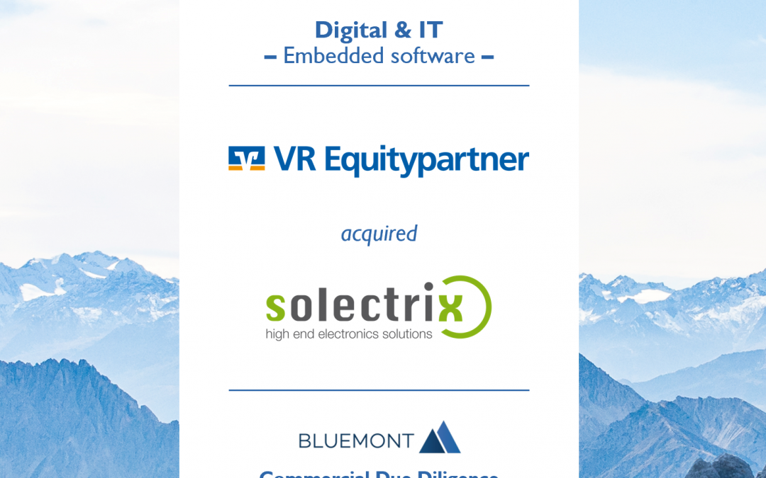 Bluemont berät VR Equitpartner bei der Beteiligung an der Solectrix Gruppe mit einer Commercial Due Diligence