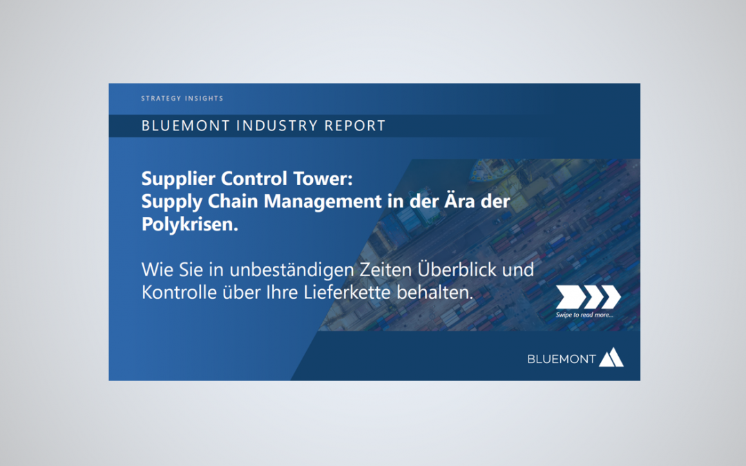 Bluemont Strategy Insights – Der Weg durch die Ära der Polykrisen: Der Supplier Control Tower für Kontrolle über Lieferketten