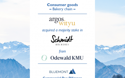 Bluemont unterstützt Argos Wityu bei der Übernahme der Bäckerei Schmidt mit einer Commercial Due Diligence