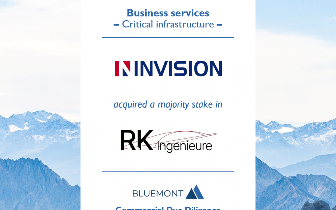 Bluemont unterstützt INVISION bei der Mehrheitsbeteiligung an der R&K Ingenieure GmbH mit einer Commercial Due Diligence